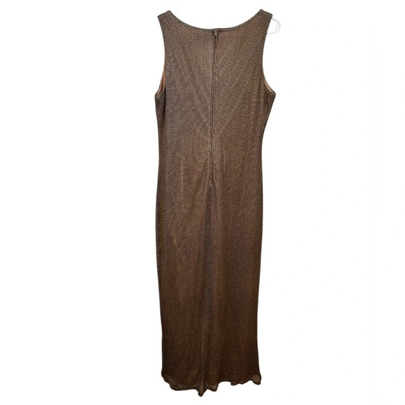 Vintage gold mesh maxi dress by Onyx Nite - Picture 4 of 7